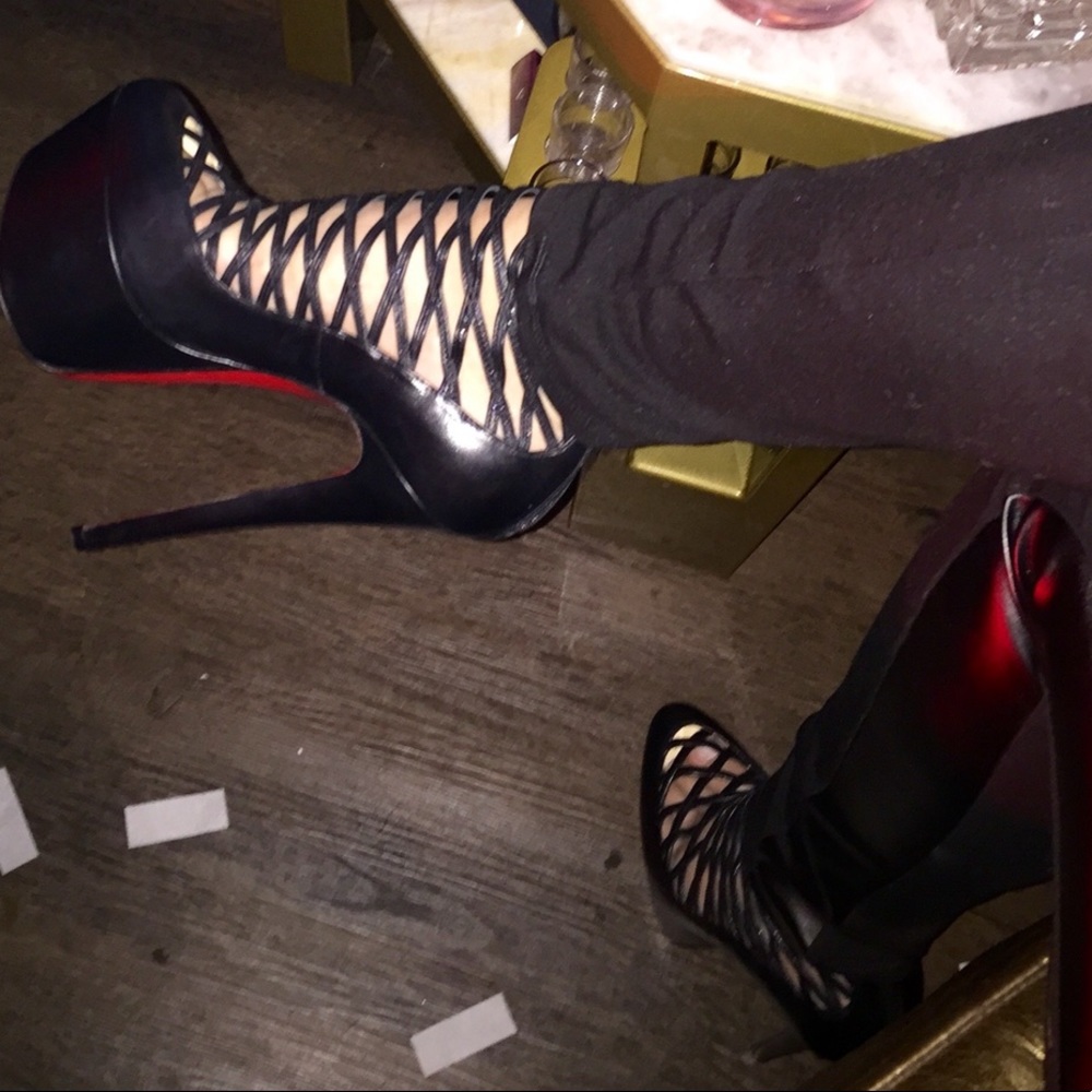 Christian Louboutin Black platform heel